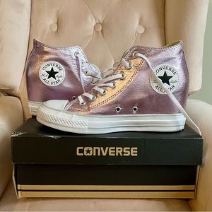 Converse CTAS LUX MID Hidden Wedge Metallic Sneakers